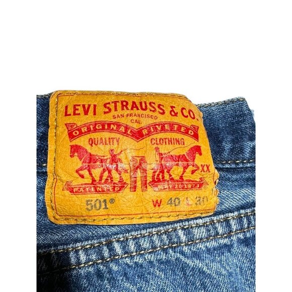 Levi's 501 Jeans Blue Size 40 x 30 - Picture 3 of 11